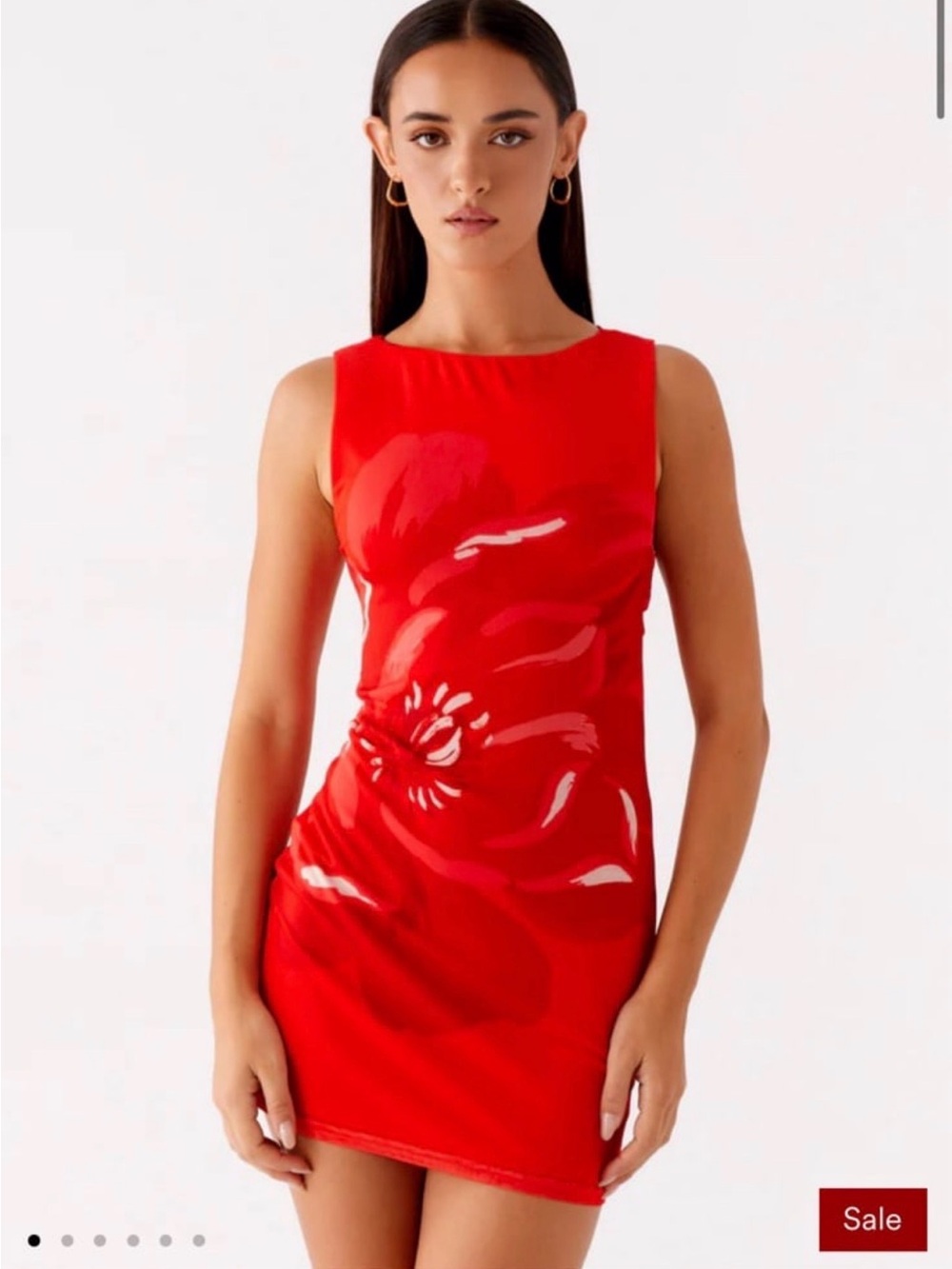 Peppermayo Red Floral Mini Dress